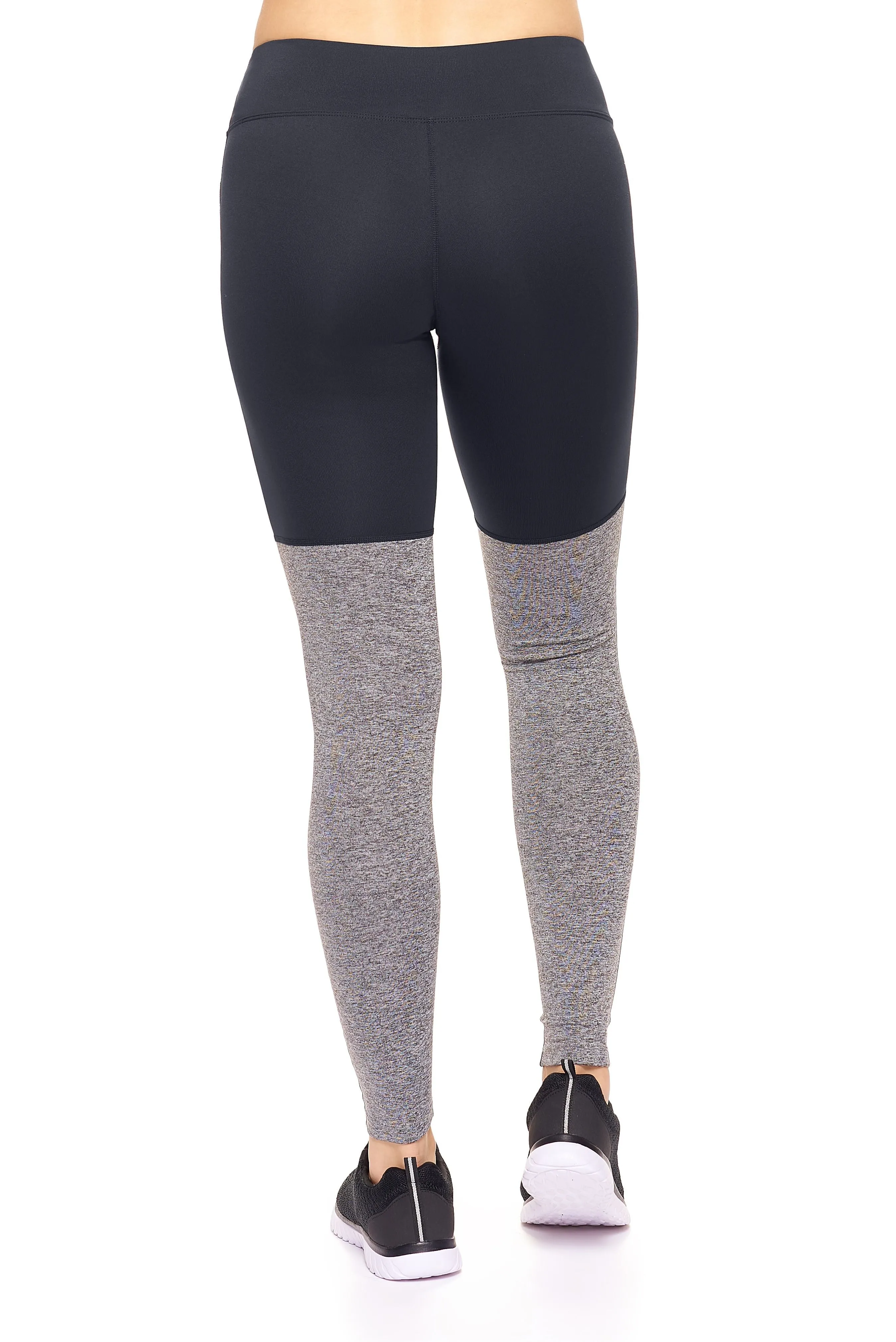 Mid-Rise Heather Colorblock Leggings