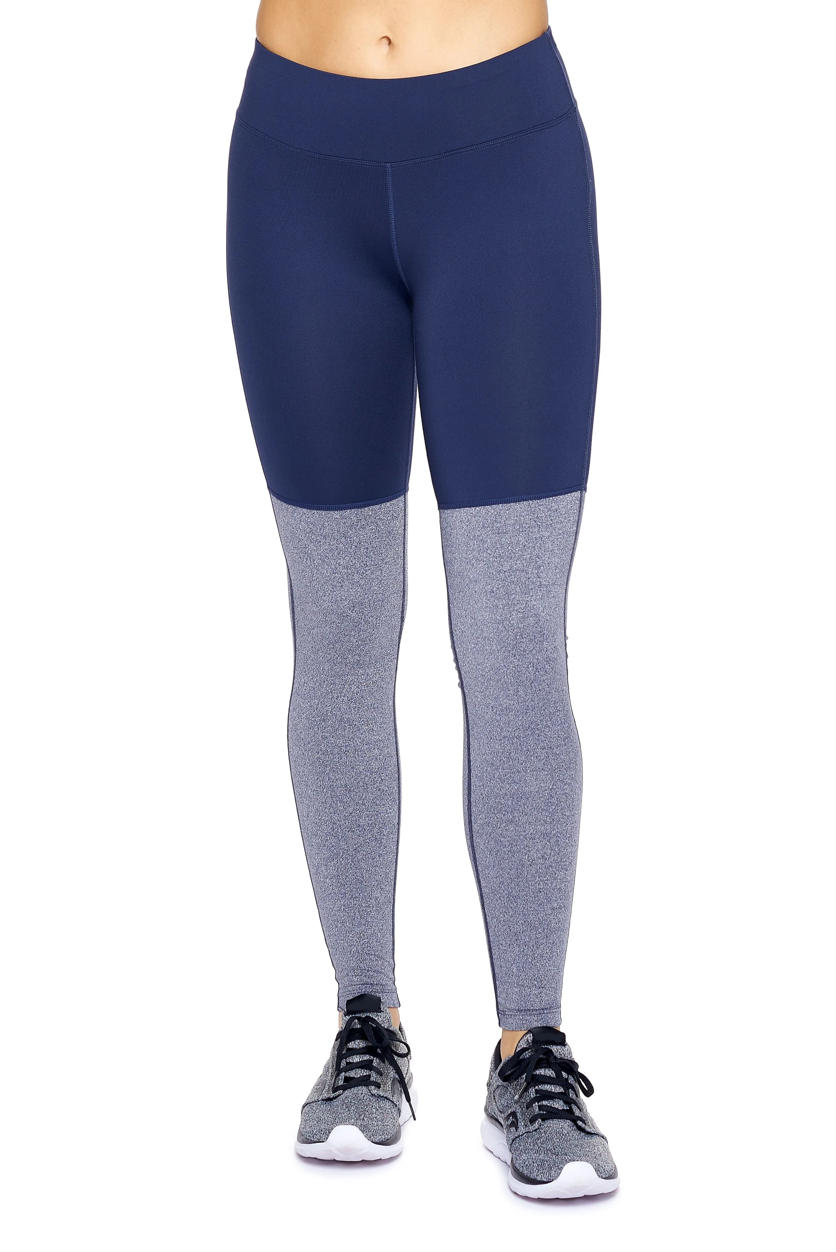 Mid-Rise Heather Colorblock Leggings