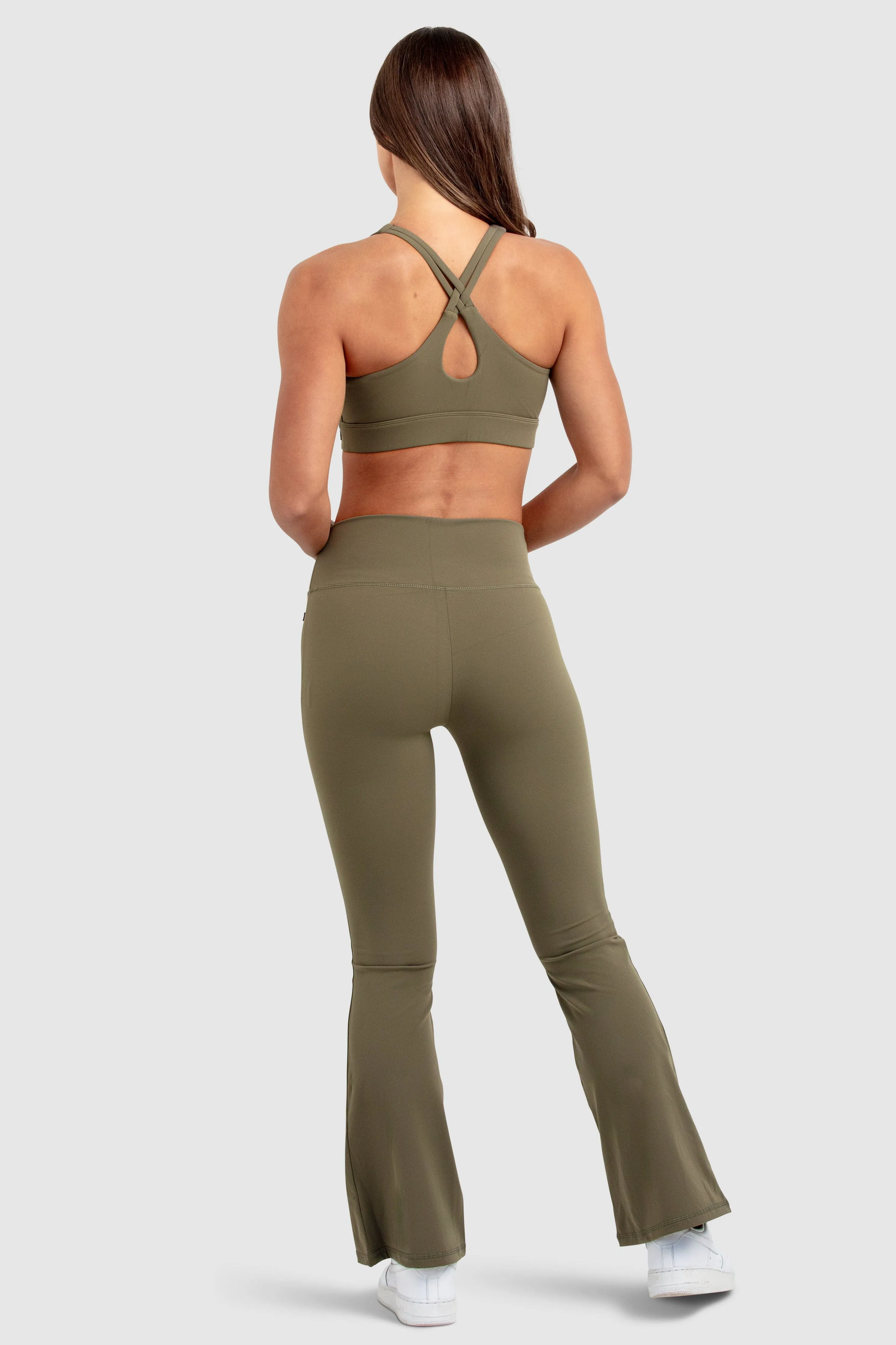 MotionSoft Flared Leggings - Deep Khaki