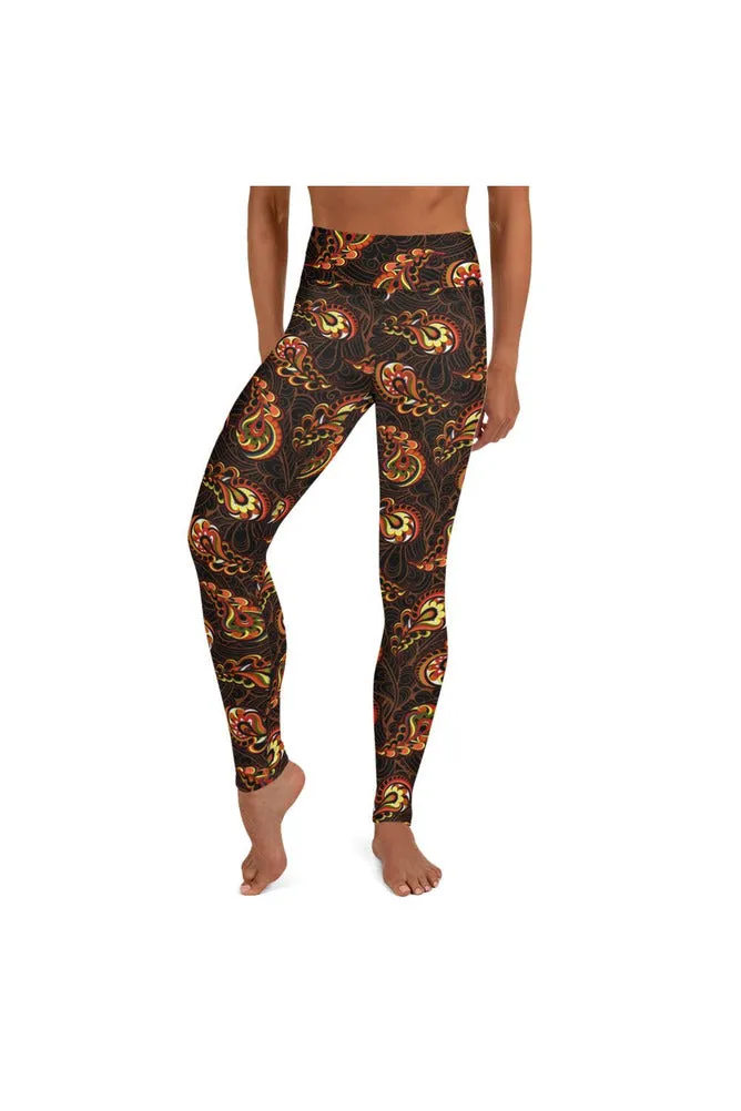 Paisley Spark Yoga Leggings