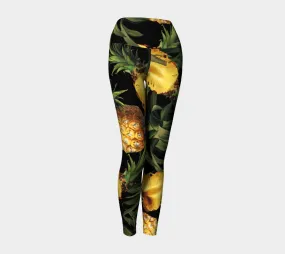 Pineapple Print Yoga Leggings