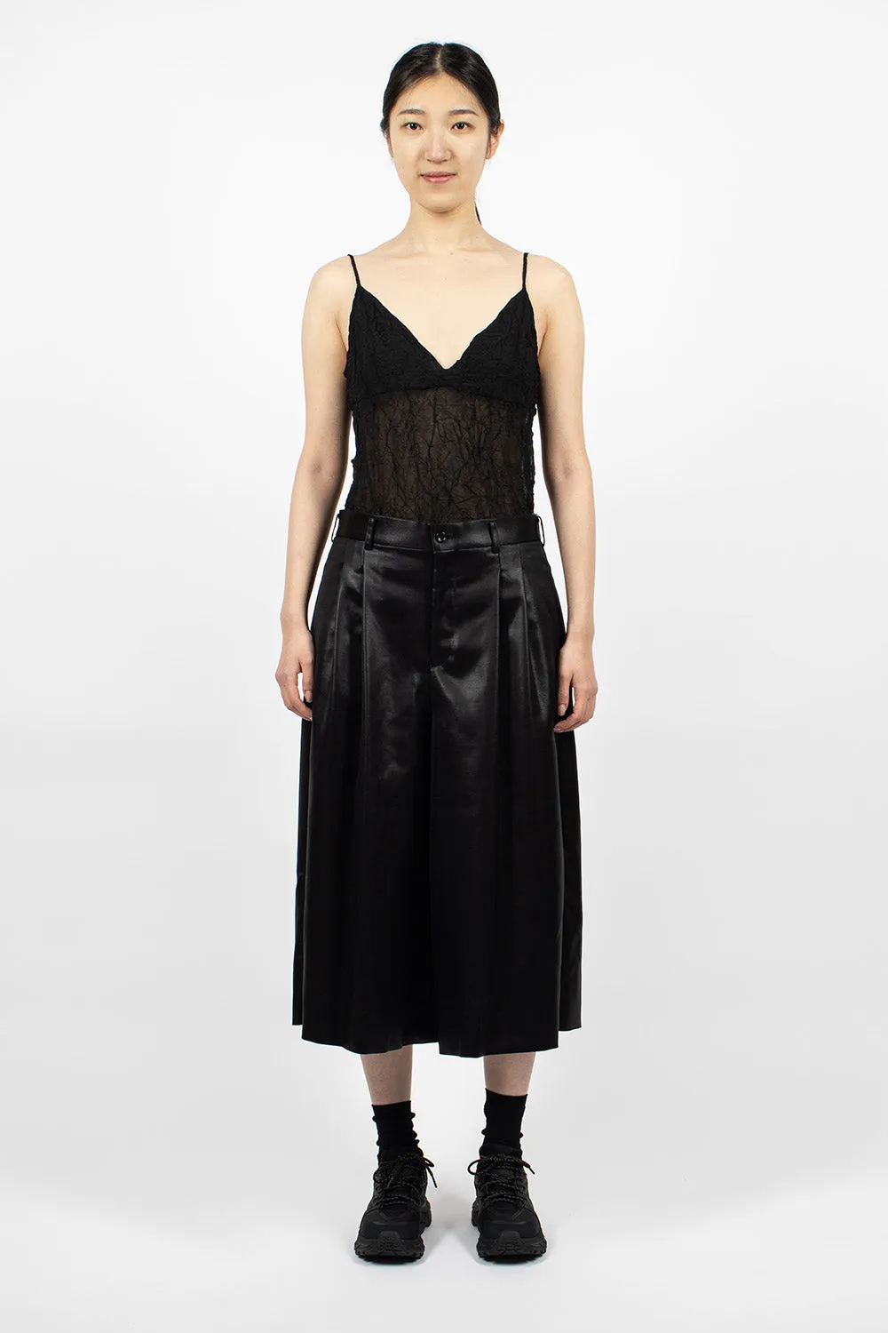 Pleat Culottes Black