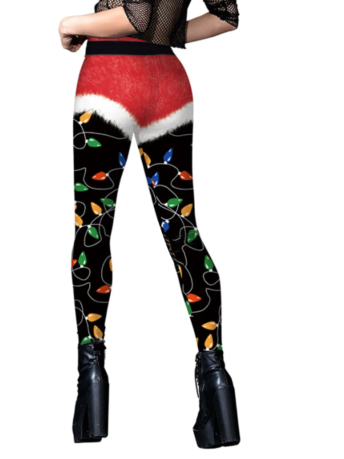 1960s Christmas Classic Element Elastic Leggings