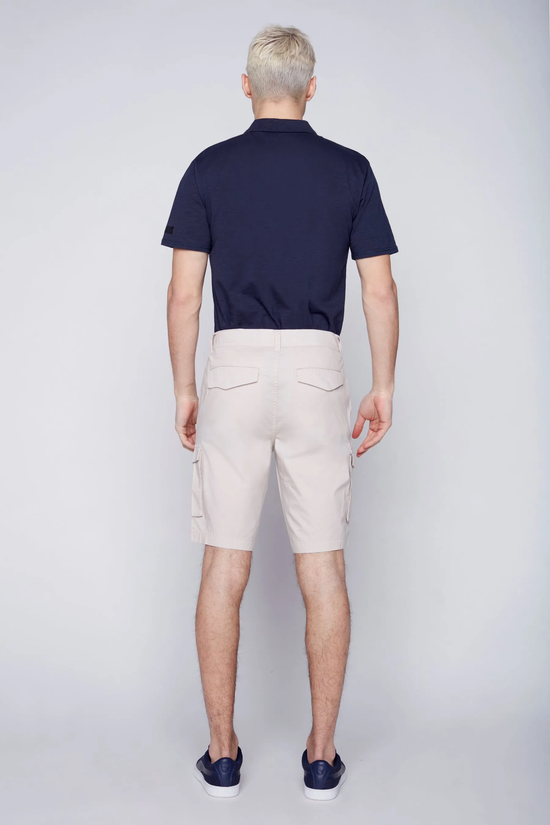 PRESLEY - Zip Front  Cargo Shorts - Sand