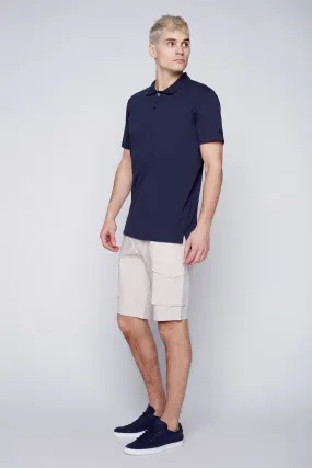 PRESLEY - Zip Front  Cargo Shorts - Sand