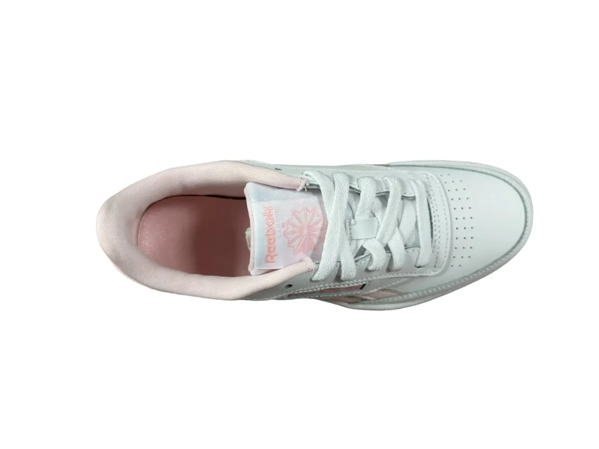 REEBOK JUNIOR CLUB C WHITE/PINK SHOES