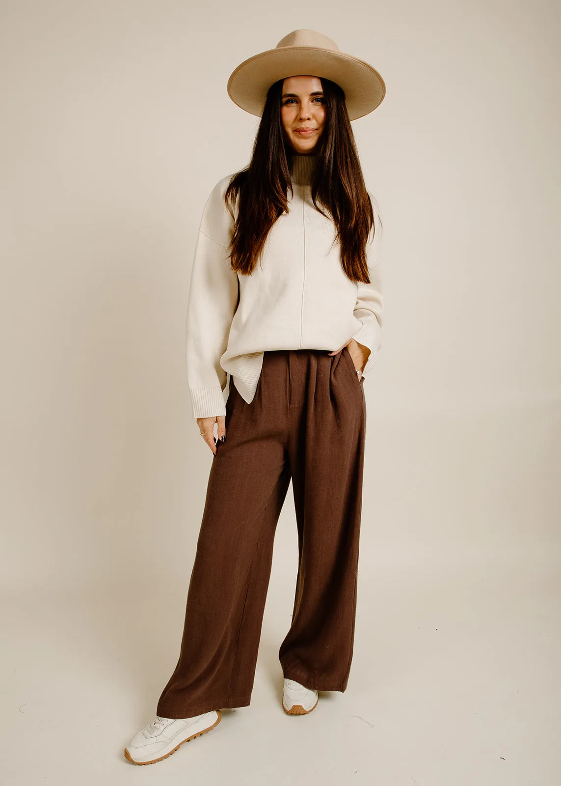 Roadtrip Linen Pants - Chocolate