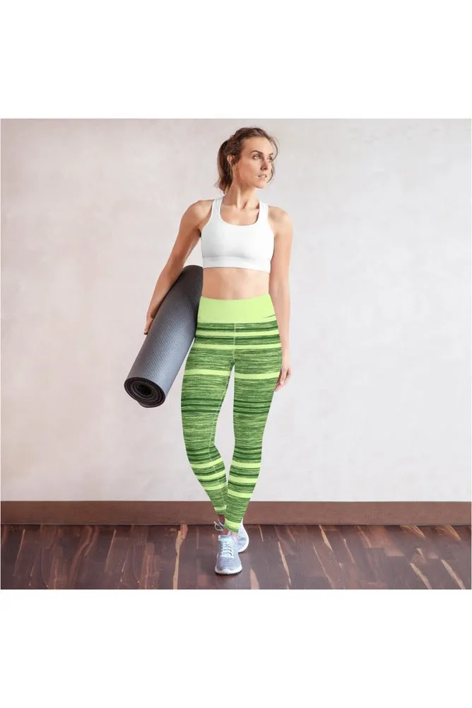 Shamrock Fibers and Stripes Yoga Leggings