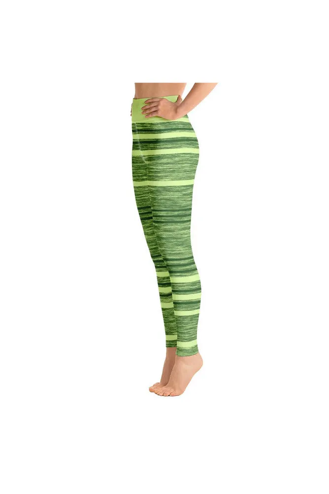 Shamrock Fibers and Stripes Yoga Leggings