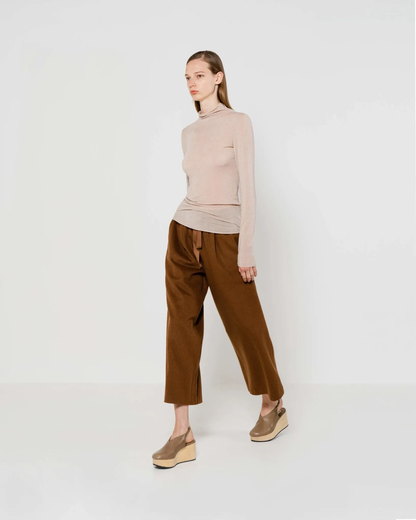 Signature Wool Pants | Brown