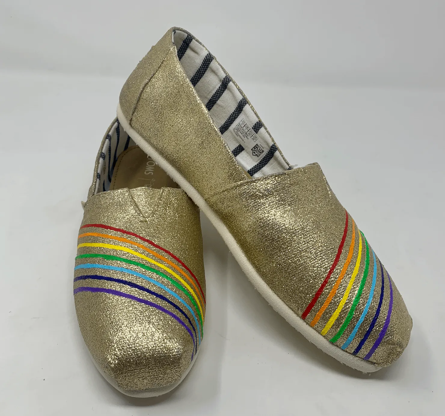 Striped Rainbow Shoes