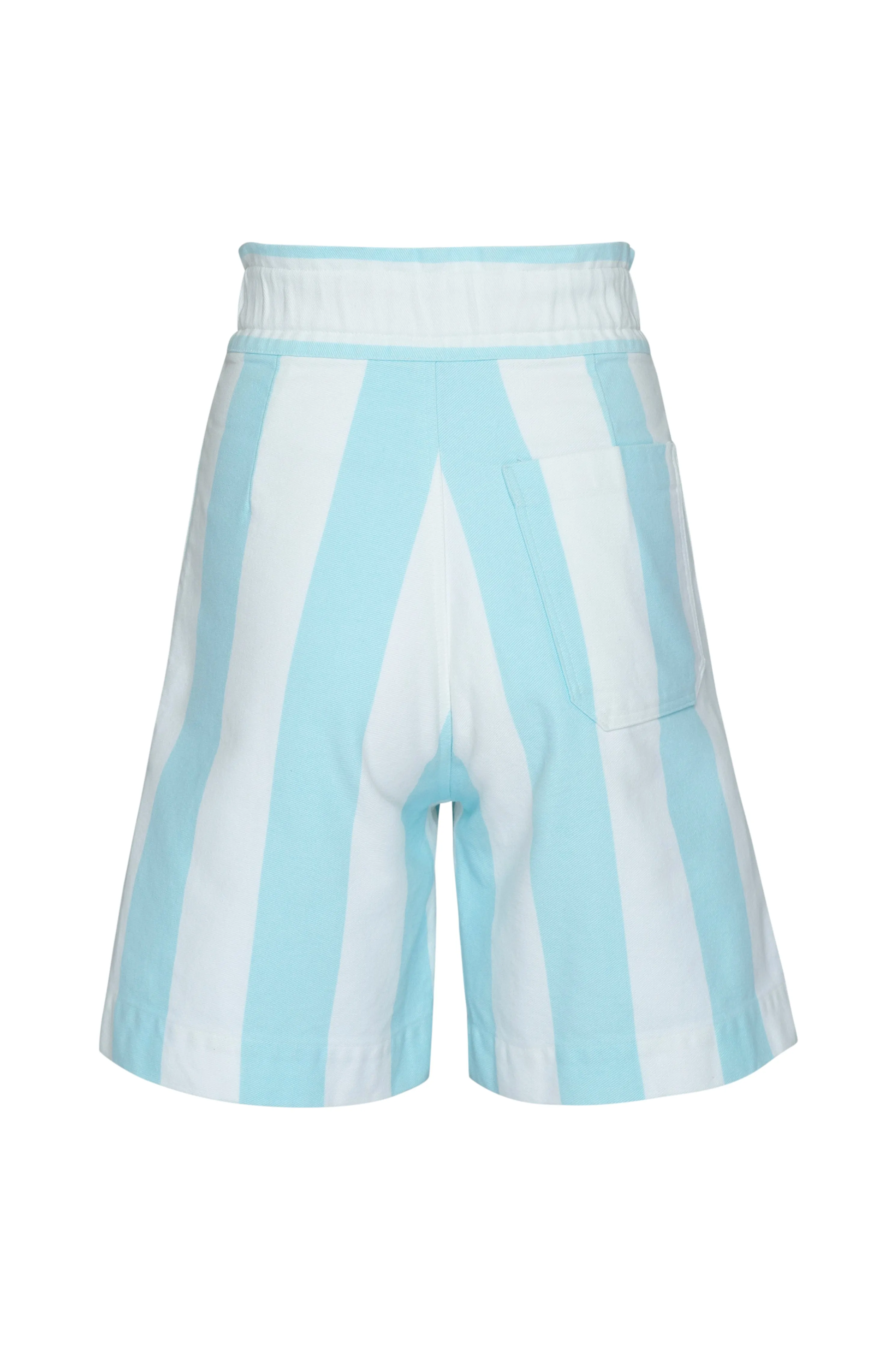 THE OASIS ELASTIC CULOTTES - AQUA STRIPE