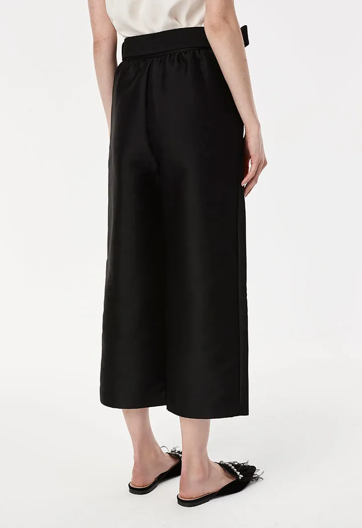 Solid Black Culottes