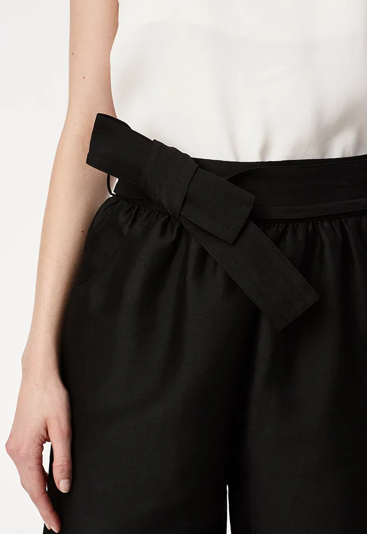 Solid Black Culottes