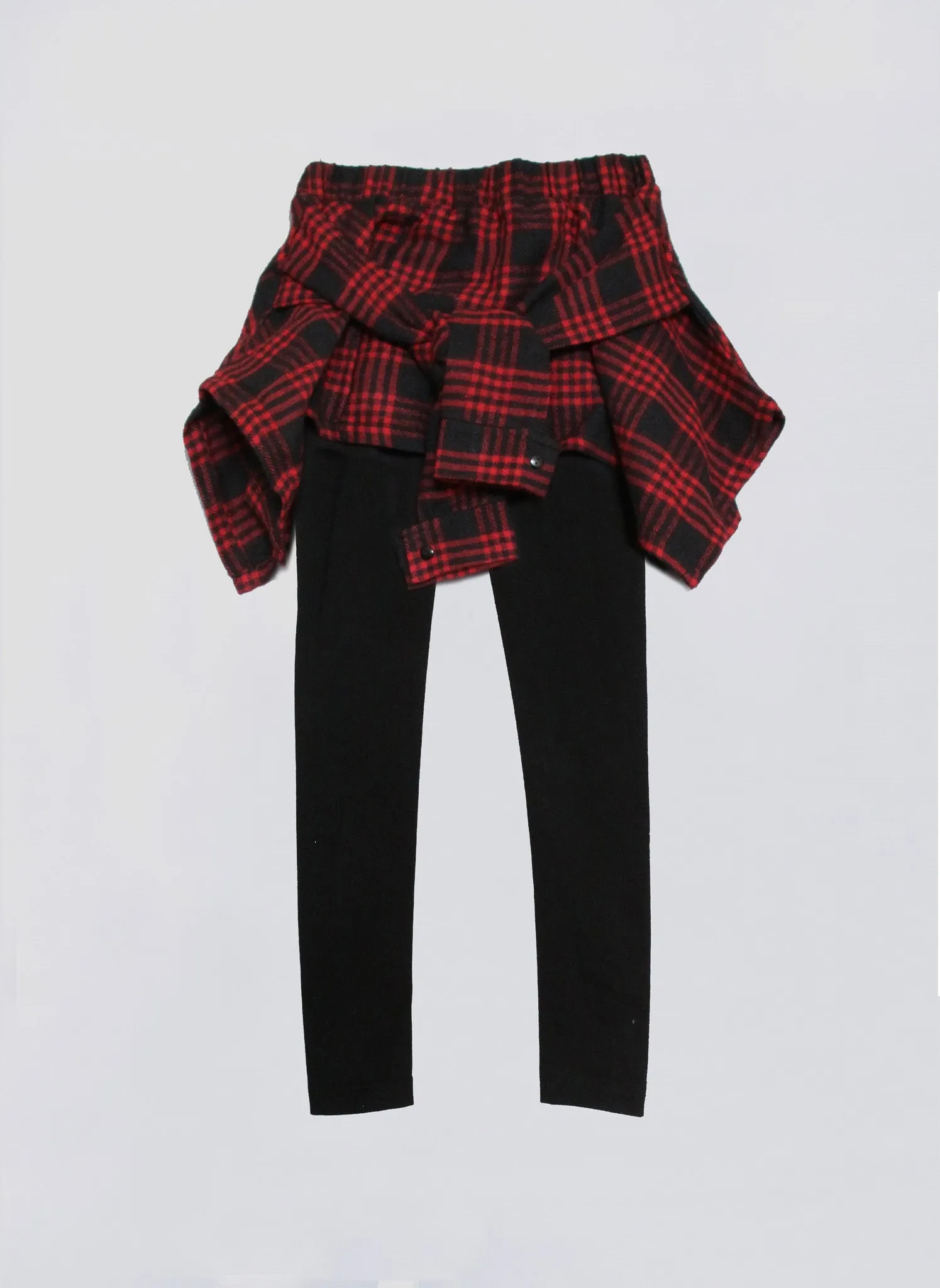 Vierra Rose Fiona Shirt Leggings in Red Plaid