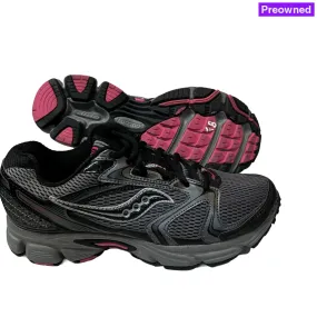 Women's Saucony Cohesion 5 Running Shoe  Black/Pink/Silver  Size 8.5M - Preowned