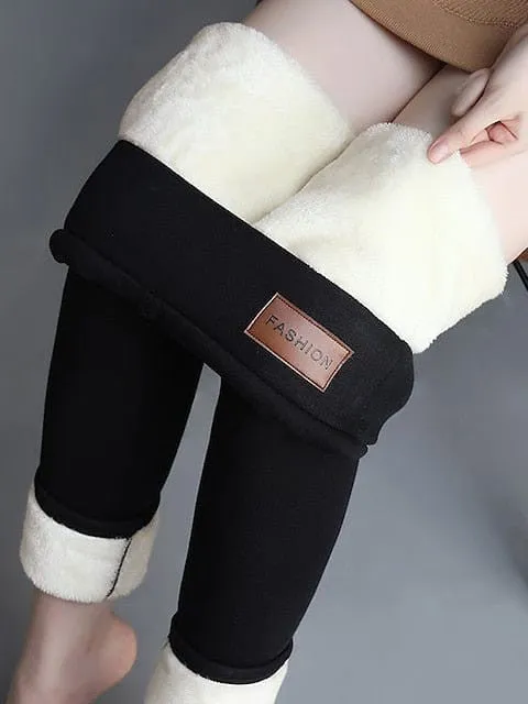 Women's Winter High Waist Fleece-Lined Leggings