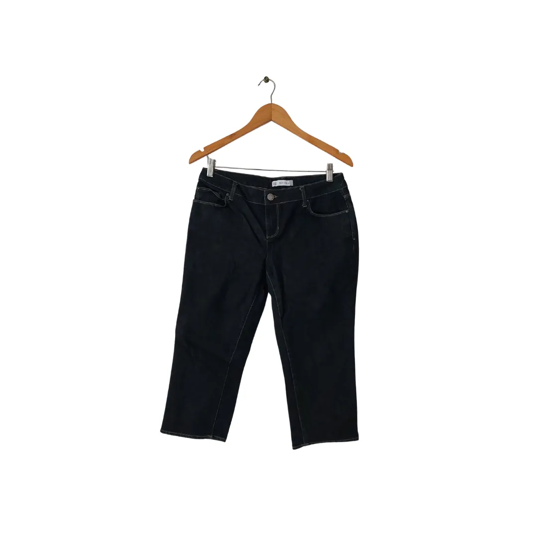 ZARA Dark Blue Denim Capris | Gently Used |